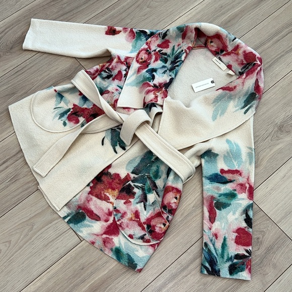 NWT Anthropologie Sleeping on Snow Winter Blossom Wool Jacket - Picture 7 of 14
